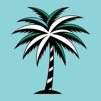 Striking Tropical Palm Tree Artwork vector