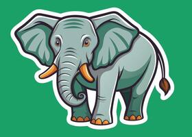 Playful Elephant with Friendly Stance vector