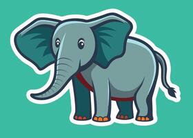 Joyful Elephant Dancing in the Wild. vector