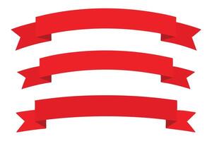 Stylish Red Ribbons for Creative Projects vector