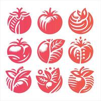 Ruby Vine tomato collection logo vector