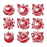 Tasty Tomatoes collection logo vector