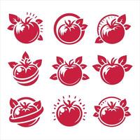 Vibrant Vine tomato collection logo vector