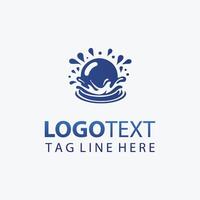Aqua Twist splash logo vector
