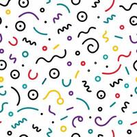 seamless pattern with colorful shapes and lines vector