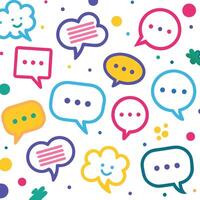 a colorful set of speech bubbles with different shapes vector