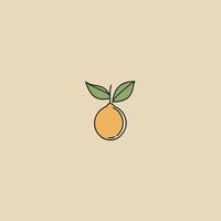 Fresh lemon with leaves on a light background vector
