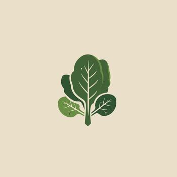 Fresco Espinacas hojas arreglado con un sencillo antecedentes vector