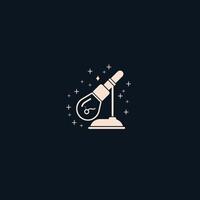 Sparkling lamp design on a dark backdrop vector