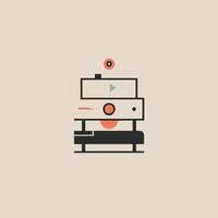 Stylish abstract design of a recording device vector
