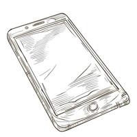Smartphone resting on a surface in a casual setting vector