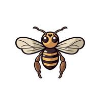Bee with detailed features in a vibrant design vector