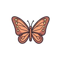 Colorful butterfly perched on a flower in nature vector