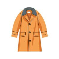 Stylish orange coat suitable for chilly weather conditions vector