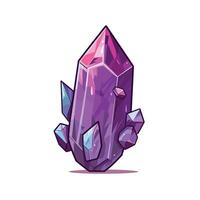 Colorful crystal formation with sharp edges and bright facets vector