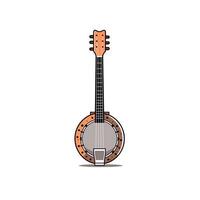 illustration of a simple banjo design in a modern style vector