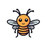 Cute cartoon bee design with fun expression and vibrant colors vector