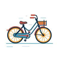 Colorful illustration of a bicycle in a playful design vector
