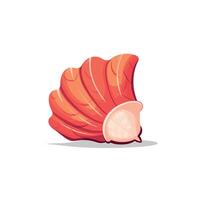 Vibrant illustration of a seashell with detailed design vector