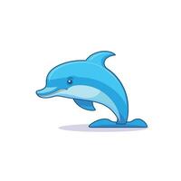Dolphin jumping in a playful and vibrant marine atmosphere vector