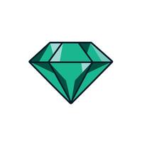 Elegant green diamond graphic for creative projects vector