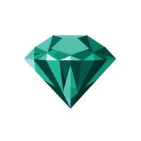 Beautiful emerald diamond design with sharp facets and color vector