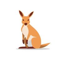 Kangaroo illustration in a minimal style vector