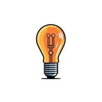 Light bulb illustration showcasing creative design and innovation vector