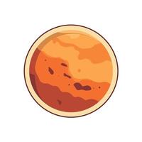Exploring the unique surface of Mars in art style vector