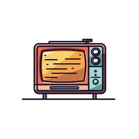 Vintage television set with a colorful design in a retro style vector