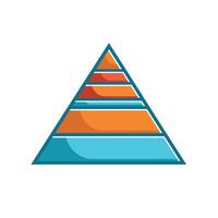 Colorful pyramid design representing layers and depth in a modern style vector