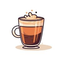 Enjoying a warm cup of coffee with cream on top in a cozy setting vector