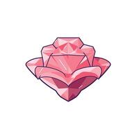Pink geometric rose design with a modern and artistic flair suitable for various applications vector