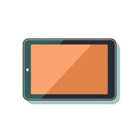 Digital tablet with a blank screen on a light background vector