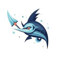 Swordfish graphic design featuring a dynamic and stylized marine creature vector