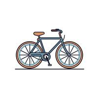 Bicycle parked on a flat surface ready for a leisurely ride in the park vector