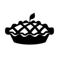 Homemade pie with a leaf decoration on a crust in a classic design for dessert lovers vector
