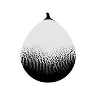 Unique black and white illustration of an abstract egg shape with intricate patterns vector