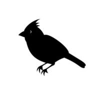 Silhouette of a bird perched on a branch against a light background vector