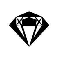 Black diamond shape design with geometric facets and sharp angles vector