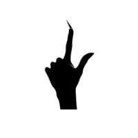 Hand gesture pointing upwards with an extended finger against a plain background vector