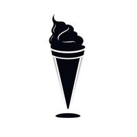 Delicious soft serve ice cream cone enjoyed on a sunny day at the beach vector