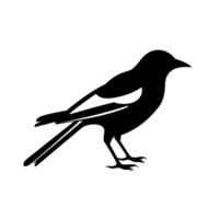Stylized silhouette of a bird perched gracefully on a surface vector