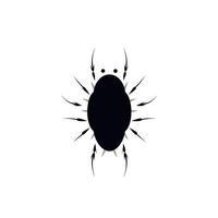 Black silhouette of an insect with long legs in a minimalistic design vector