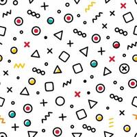seamless pattern with geometric shapes and colors vector