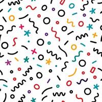 seamless pattern with colorful shapes and lines vector