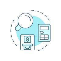 Bank reconciliation soft blue concept icon. Banking statement, accounting bill. Round shape line illustration. Abstract idea. Graphic design. Easy to use in infographic, presentation vector