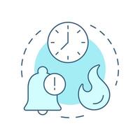 Time pressures soft blue concept icon. Workflow management, deadline. Urgency, planning. Round shape line illustration. Abstract idea. Graphic design. Easy to use in infographic, presentation vector