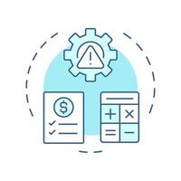 Reporting errors soft blue concept icon. Accounting process, calculation. Checklist, compliance. Round shape line illustration. Abstract idea. Graphic design. Easy to use in infographic vector