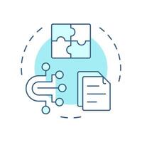 Complex data soft blue concept icon. Digital business, artificial intelligence. Round shape line illustration. Abstract idea. Graphic design. Easy to use in infographic, presentation vector